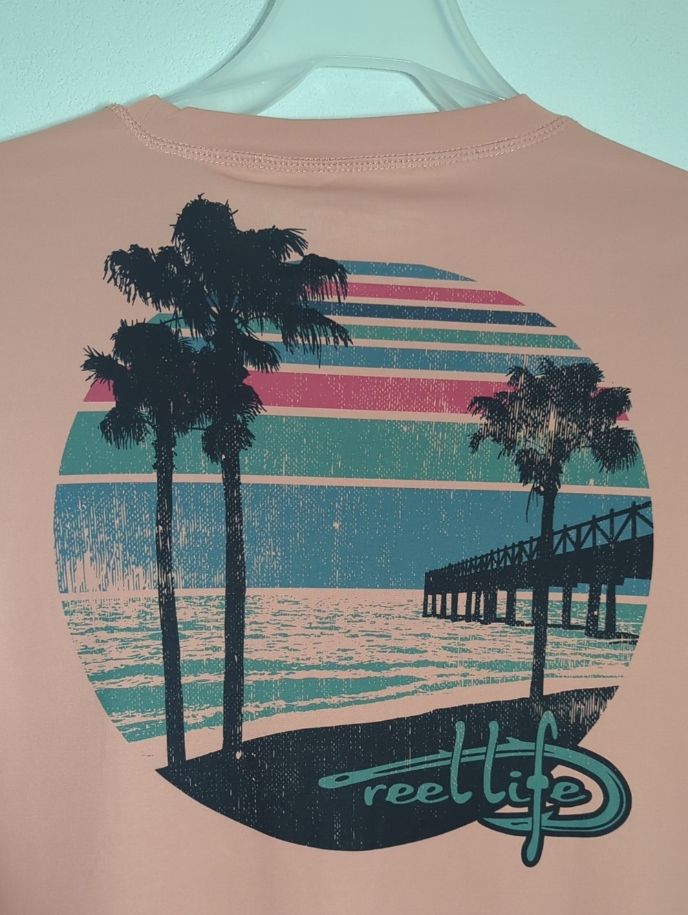 Reel Life Mens Shirts Fishing Cruise Vacation Outdoor Beachy Tropical Coral XL - Picture 15 of 15